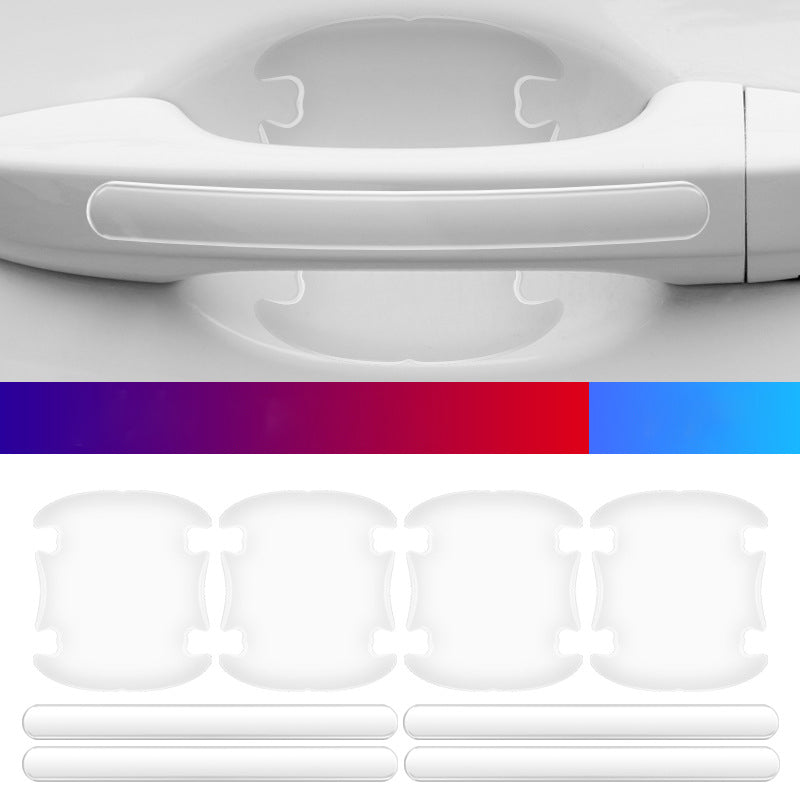 8pcs Car Door Handle Protector Sticker (Transparent)