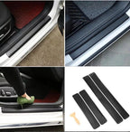 4pcs Car Door Step Sill Anti Scratch Protector (Carbon Fiber)