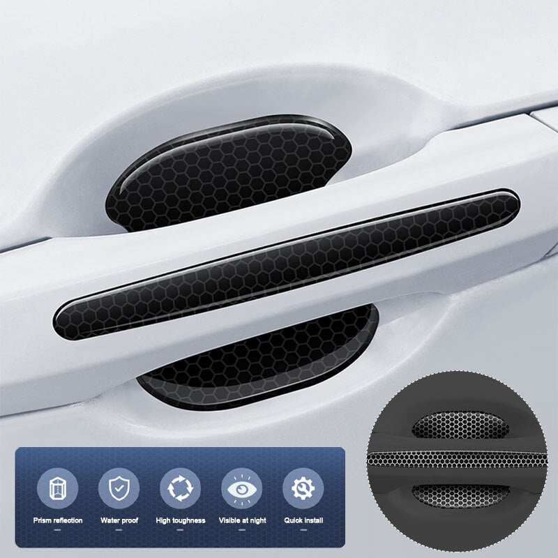 8pcs Car Door Handle Protector Sticker (Black)