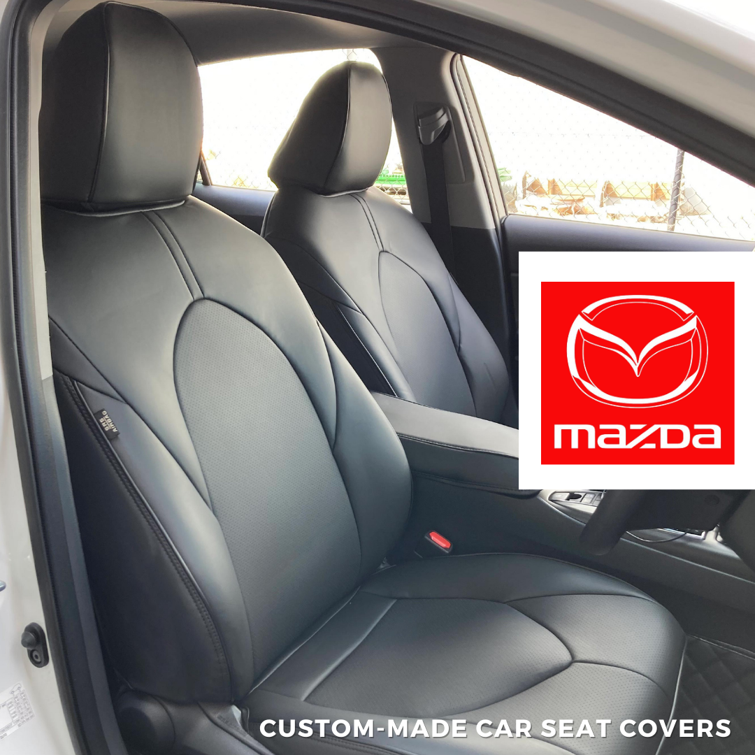 Mazda custom-made Nappa leather seat cover – front view
