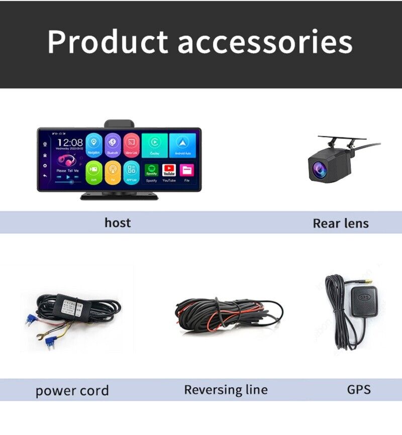 10.26" Carplay & Android Universal Touch Screen Wireless