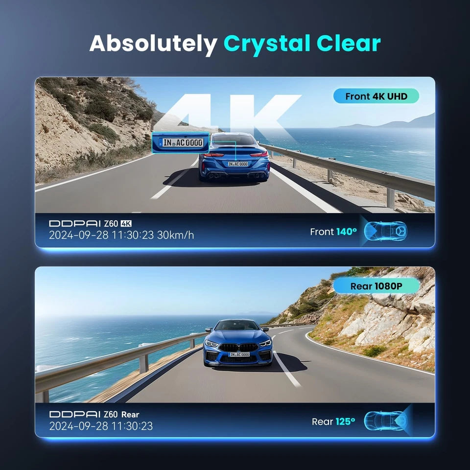 DDPAI Z60 Dash Cam (Dual+4G & 3-Channel Set Available)