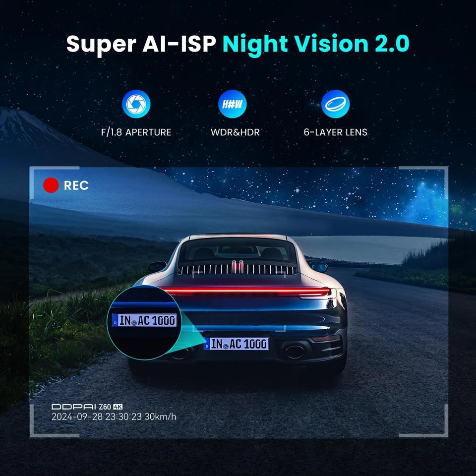 DDPAI Z60 Dash Cam (Dual+4G & 3-Channel Set Available)