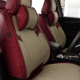 Installation effect of SC-P14 Whtie Red 5-Seat Universal Car Seat Cover
