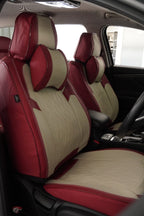Installation effect of SC-P14 Whtie Red 5-Seat Universal Car Seat Cover
