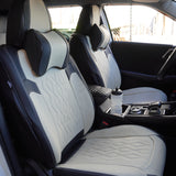 Installation effect of SC-P14 Black  White 5-Seat Universal Car Seat Cover