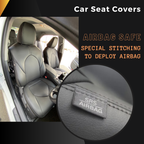 Toyota custom-made Nappa leather seat cover with airbag safe design for side airbag deployment
